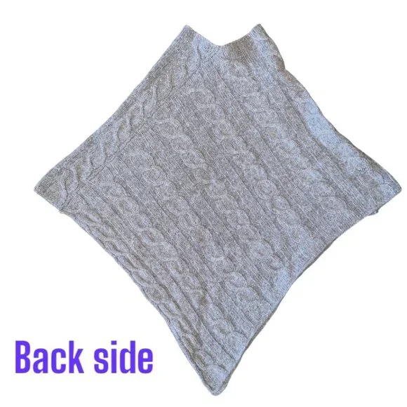 Iperico Cable Knit Alpaca/Wool Blend Poncho Made in Italy OS - Picture 2 of 7